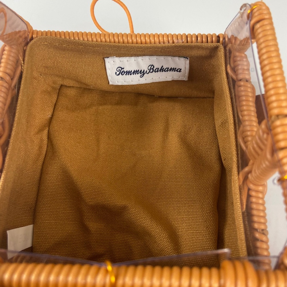 Tommy Bahama Womens Natural Wicker Jeep Novelty Bag NEW Tropical Whimsy - Picture 3 of 7